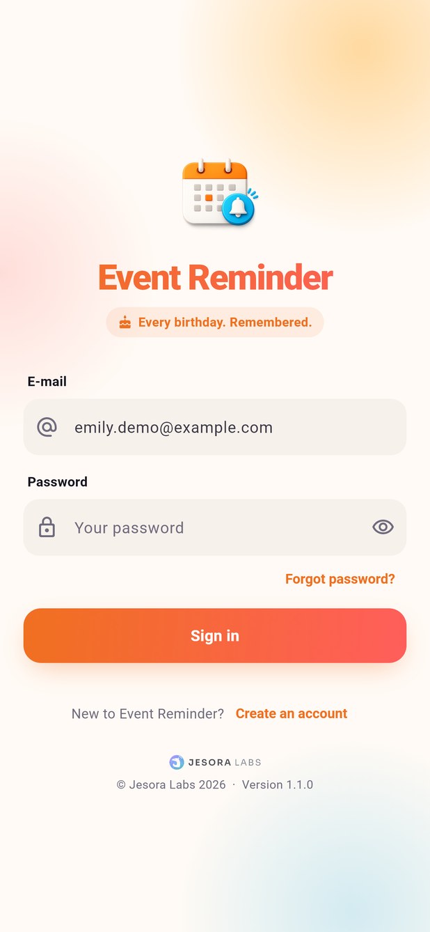 Event Reminder screenshot